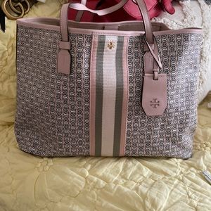 Authentic Pink Tory Burch Tote Bag
